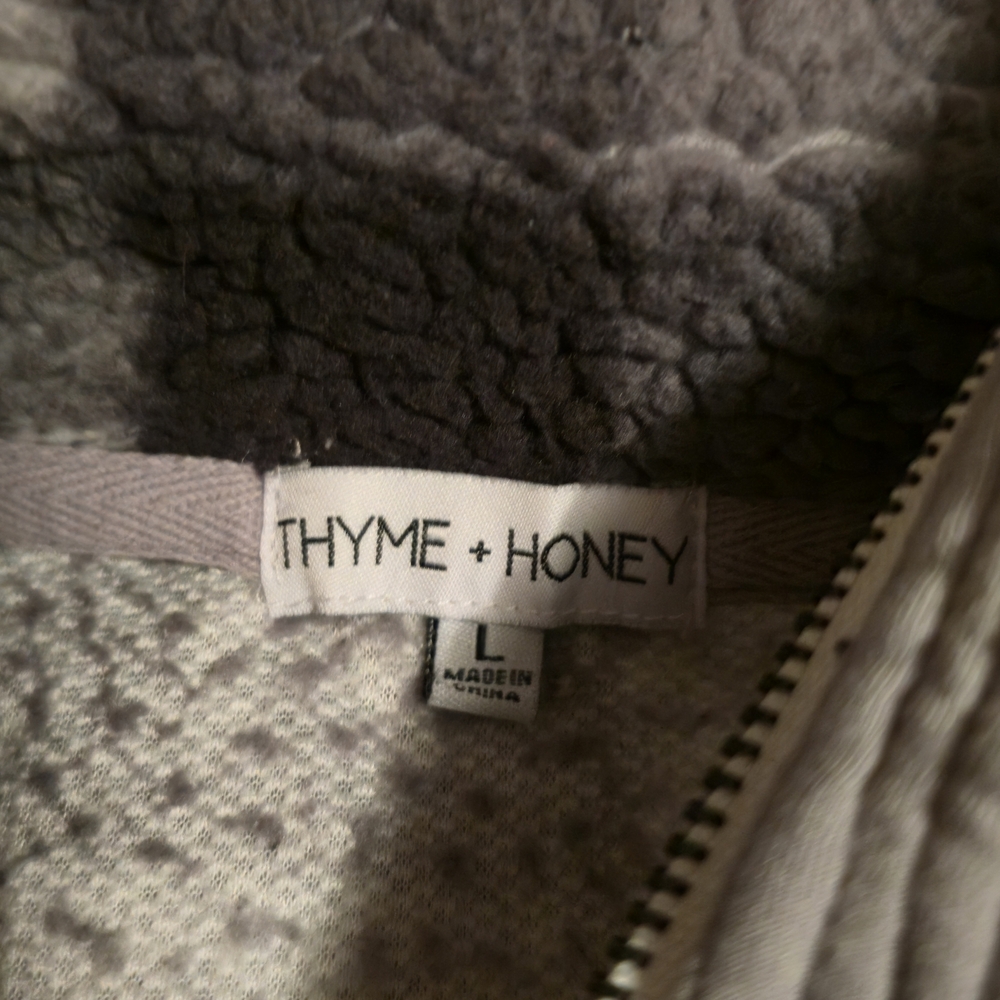 Thyme + Honey Gray Sherpa Jacket